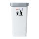 Papelero 25 litros con tapa basculante blanco Smart