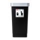 Papelero 25 litros con tapa basculante negro Smart