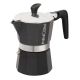 Cafetera Moka de aluminio negra 3 tazas
