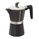 Cafetera Moka de aluminio negra 6 tazas