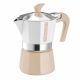 Cafetera MyMoka aluminio pulido 6 tazas color beige