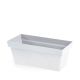 Jardinera rectangular Cube Basic 40 x 16 cm blanco