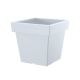 Macetero bajo cuadrado Lofly 30 x 30 cm blanco