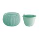 Macetero bajo redondo Splofy Bowl 29 cm verde salvia