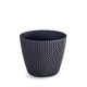 Macetero redondo Splofy 19 cm negro