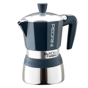 Cafetera Moka de inducción de acero inoxidable 6 tazas