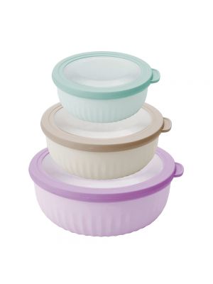 SET 3 HERMETICOS REDONDOS COLORES