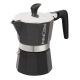Cafetera Moka de aluminio negra 3 tazas